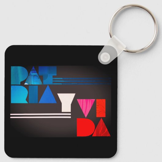 Patria y Vida Black Blue Red Sleutelhanger (Achterkant)