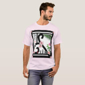 Patria y Vida Black Lijst Pink Flowers T-shirt (Voorkant volledig)