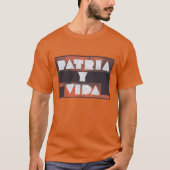 Patria y Vida Black Sinaasappel Rust White T-shirt (Voorkant)