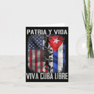 Patria Y Vida Leef Cuba Vrij Patriotisch Retro VS Kaart