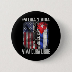 Patria Y Vida Leef Cuba Vrij Patriotisch Retro VS Ronde Button 5,7 Cm