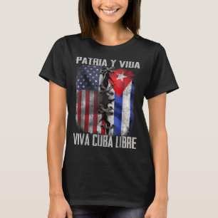 Patria Y Vida Leef Cuba Vrij Patriotisch Retro VS T-shirt