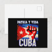 Patria y vida sos Cuba Briefkaart (Voorkant / Achterkant)