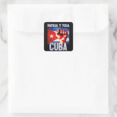 Patria y vida sos Cuba Vierkante Sticker (Tas)