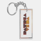 Patria y Vida White Brown Lijst Sleutelhanger (Voorkant Links)