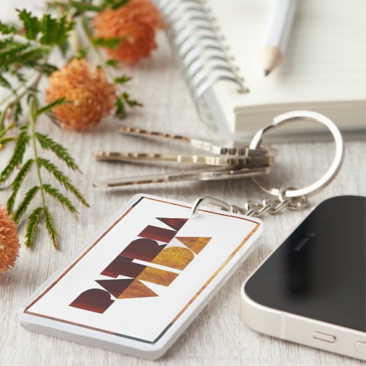 Patria y Vida White Brown Lijst Sleutelhanger (Voorkant Rechts)