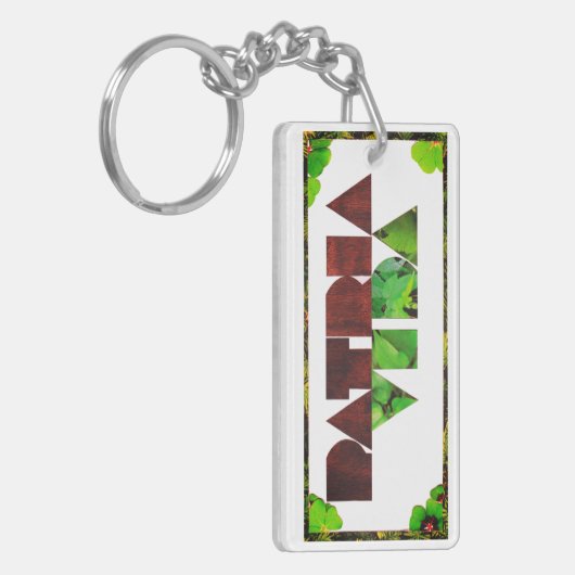 Patria y Vida White Wood Green Sleutelhanger (Voorkant Links)