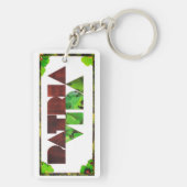 Patria y Vida White Wood Green Sleutelhanger (achterkant)