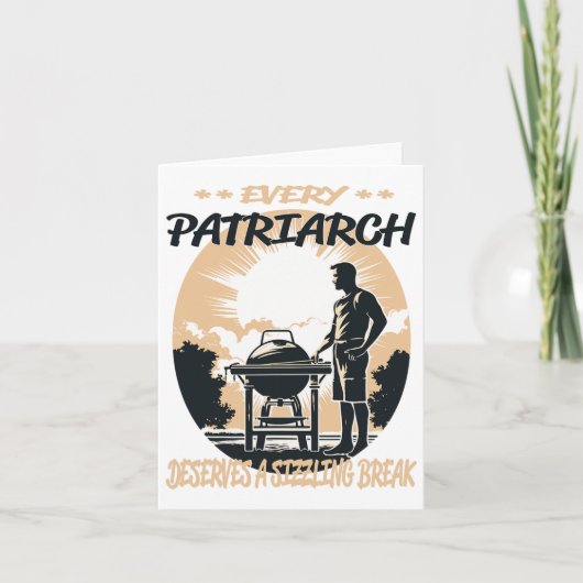 Patriarch Funny BBQ Chef of Grill Fun Kaart (Voorkant)