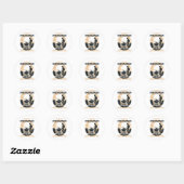 Patriarch Funny BBQ Chef of Grill Fun Ronde Sticker (Vel)