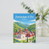 Patriarchaat van Peć Kosovo Briefkaart (Staand voorkant)