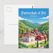 Patriarchaat van Peć Kosovo Briefkaart (Voorkant / Achterkant)