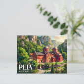Patriarchaat van Peć Kosovo Briefkaart (Staand voorkant)
