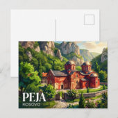 Patriarchaat van Peć Kosovo Briefkaart (Voorkant / Achterkant)