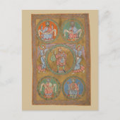 Patriarchen Abraham Izaäk Jacob Middeleeuws manusc Briefkaart (Voorkant)