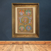 Patriarchen Abraham Izaäk Jacob Middeleeuws manusc Poster