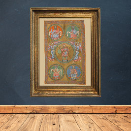 Patriarchen Abraham Izaäk Jacob Middeleeuws manusc Poster