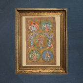 Patriarchen Abraham Izaäk Jacob Middeleeuws manusc Poster