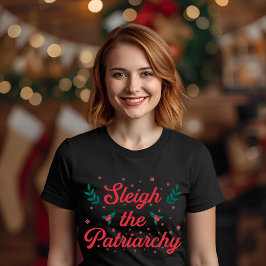Patriarchie Onderuit Feministische Kerstmis T-shirt