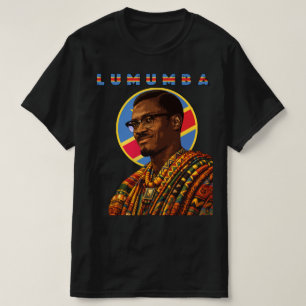 Patrice Lumumba Panafrikaanse kunst Congolese leid T-shirt