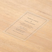 Patricia Classic Elegant Wedding Acryl Uitnodigingen (Laagn)