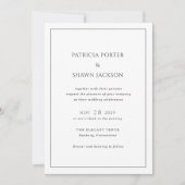 Patricia Classic Elegant Wedding Kaart (Voorkant)