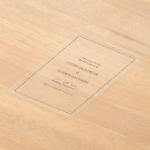 Patricia Classic Elegant Wedding Save the Date Acryl Uitnodigingen (Laagn)