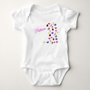 Patricia Naam Met Konijnen, Papegaaien, Baby Body Romper