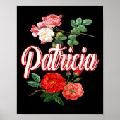 Patricia Name With Flowers  Poster (Voorkant)