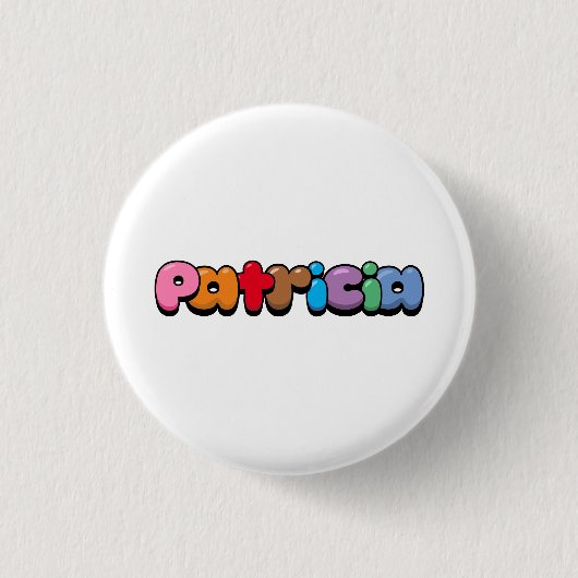 Patricia Ronde Button 3,2 Cm (Voorkant)