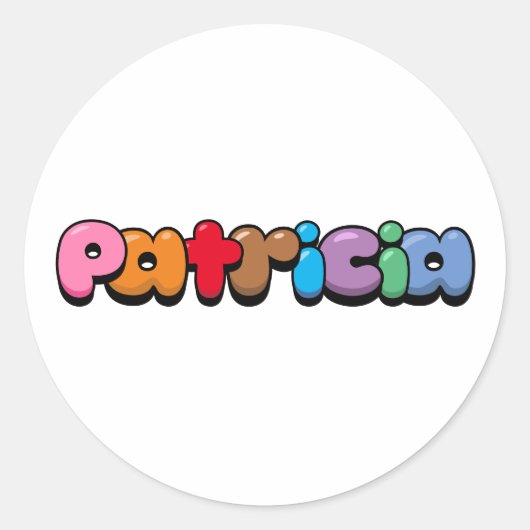 Patricia Ronde Sticker (Voorkant)
