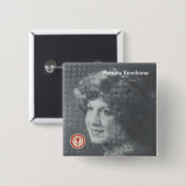 Patricia Vecchione Vierkante Button 5,1 Cm (Voorkant /achterkant)