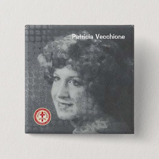 Patricia Vecchione Vierkante Button 5,1 Cm (Voorkant)