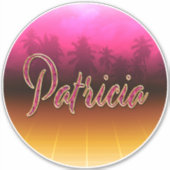 Patricia Vorname Name pink Aufkleber Sticker (Voorkant)