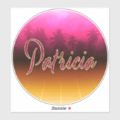 Patricia Vorname Name pink Aufkleber Sticker (Vel)