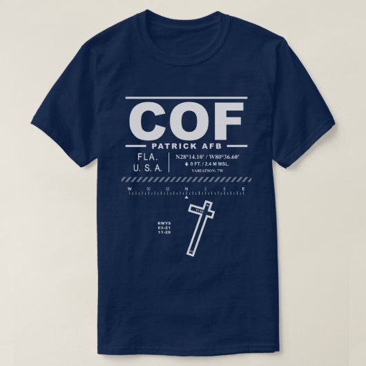 Patrick AFB Air Force Base COF T-shirt (Design voorkant)