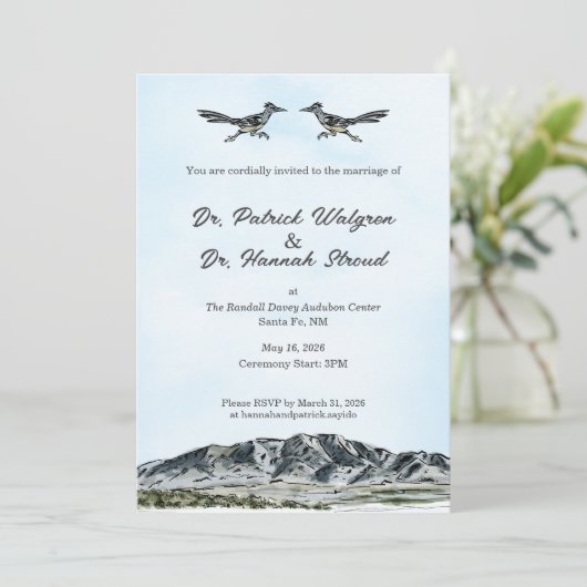 Patrick and Hannah Wedding Kaart (Staand voorkant)