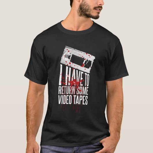 Patrick Bateman Ik moet wat videoband teruggeven T-shirt (Voorkant)