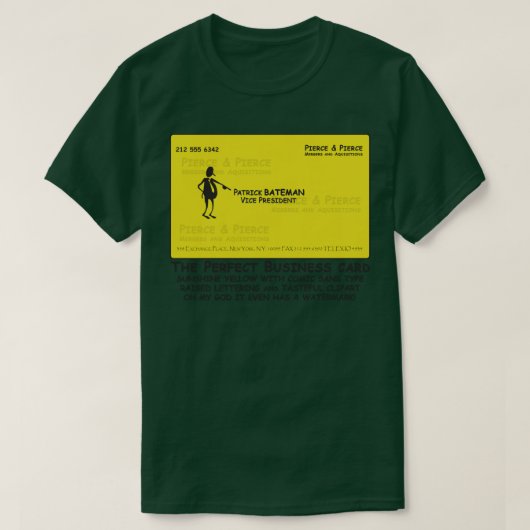 Patrick Batemen Comic Sans Business D T-shirt (Design voorkant)