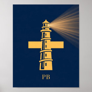 Patrick Briggs Art-logo — Vuurtorenkruis Poster