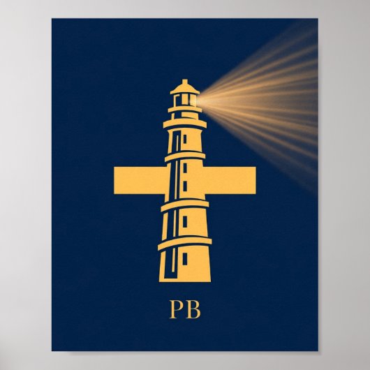 Patrick Briggs Art-logo — Vuurtorenkruis Poster (Voorkant)