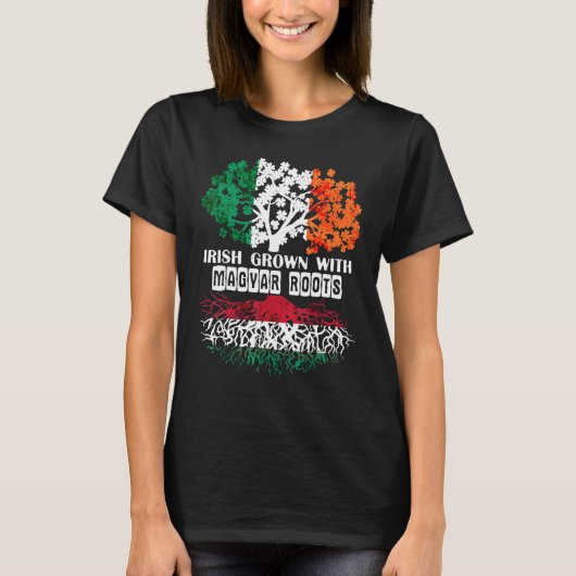 Patrick Day irish Ireland root Magyar Hungary Flag T-shirt (Voorkant)