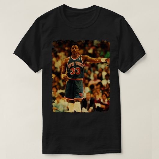 Patrick Ewing ontwerp van basketbal T-shirt (Design voorkant)