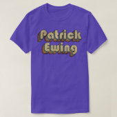 Patrick Ewing Rainbow Typography Style 70s T-shirt (Design voorkant)