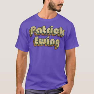 Patrick Ewing Rainbow Typography Style 70s T-shirt
