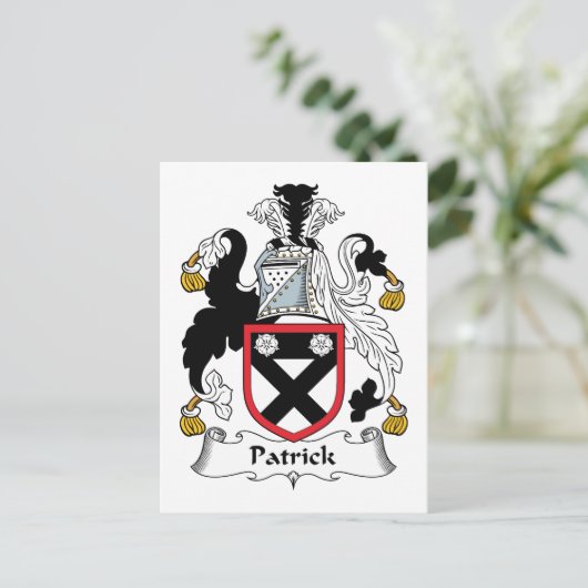 Patrick Family Crest Briefkaart (Staand voorkant)