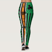  Patrick Green Irish Flag Clover Shamrock L Leggings (Achterkant)
