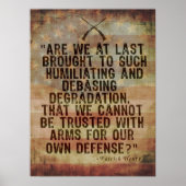 Patrick Henry 2nd Amendment Quotation Poster (Voorkant)