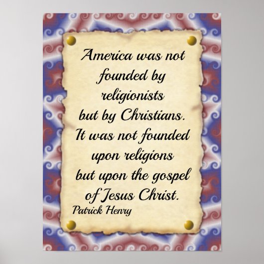 Patrick Henry America Quote Poster (Voorkant)