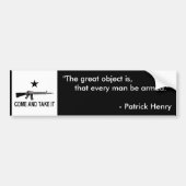 Patrick Henry Bumpersticker (Voorkant)